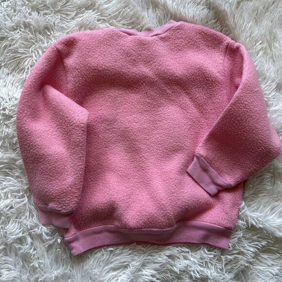 vintage little girls pink mickey and minnie mouse sweater size 4 polyester rare - Picture 3 of 3